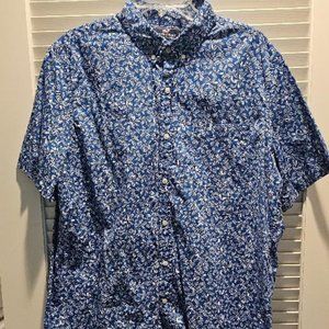 VINEYARD VINES Murray Shirt - Slim Fit XL Blue Floral Short Sleeve